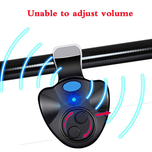 Fish Bite Alarm Bell, Clip On Fishing Rod Accessory, Tackle Fishing Rod Bite Alarm Buzzer with Loud Siren Daytime Night Indicator